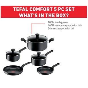 Tefal Comfort 5-Piece Hard Anodised Cookset
