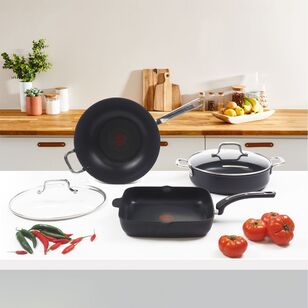 Tefal Premium Specialty 32 cm Hard Anodised Induction Wok with Lid
