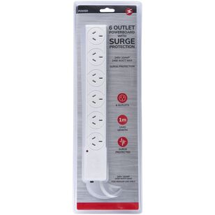 Power 6 Outlet Powerboard