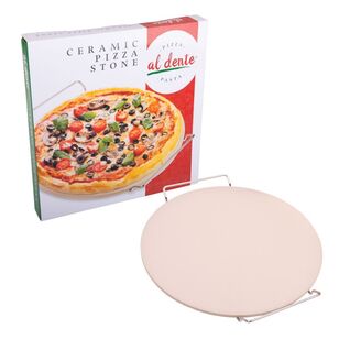 Al Dente 33 cm Ceramic Pizza Stone with Rack