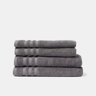 Soren Bedford 4 Piece Towel Set Charcoal