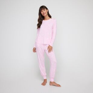 Sash & Rose Women's Bamboo Long Sleeve Sleep Top Pink