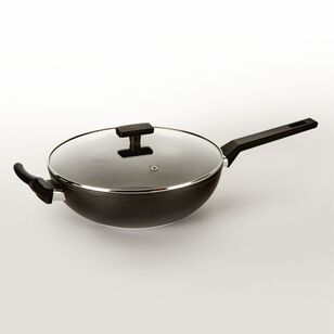 Swiss Diamond Deluxe Premium 30 cm Forged Induction Wok with Glass Lid