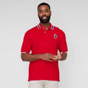U.S. Polo Assn. Men's Tipped Short Sleeve Polo Red