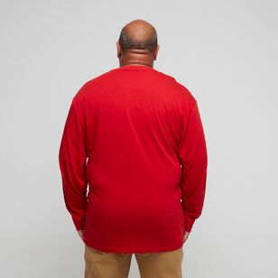 U.S. Polo Assn. Men's Big Arm Brand Long Sleeve Tee Red XX Large
