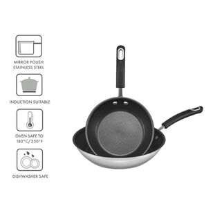 Circulon Total 20/28 cm Stainless Steel Skillet Twin Pack