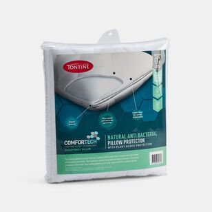 Tontine Natural Anti Bacterial Pillow Protector Standard White Standard