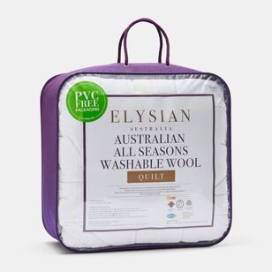 Elysian 350 GSM Australian Wash Wool Quilt White