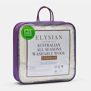 Elysian 300 GSM Australian Wash Wool Underlay White