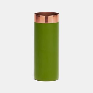 Soren Cylinder Enamel Vase Copper Small