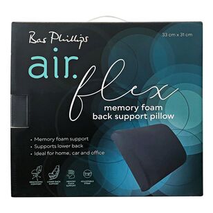 Bas Phillips Airflex Memory Foam Back Support Cushion Charcoal