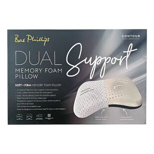 Bas Phillips Dual Support Memory Foam Pillow Contour Multicoloured & White