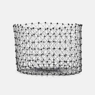 Soren Tall Wire Basket Black