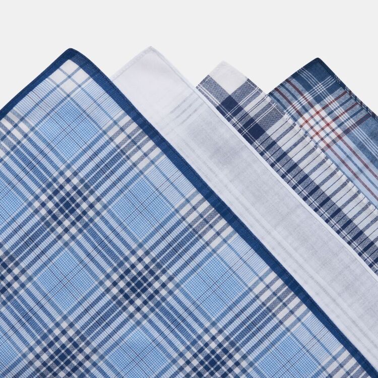 Nic Morris Men's Handkerchief Assorted 6 Pack Multicoloured & Blue One Size