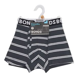 Bonds Men's Everyday Trunk 3 Pack Grey & Stripe