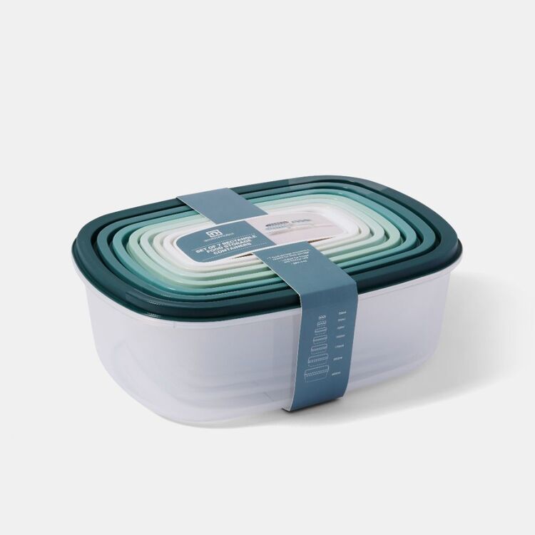Smith + Nobel 7-Piece Rectangle Container Set Blue