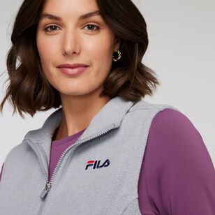FILA Women's Kylie Polar Fleece Vest Grey Marle Large