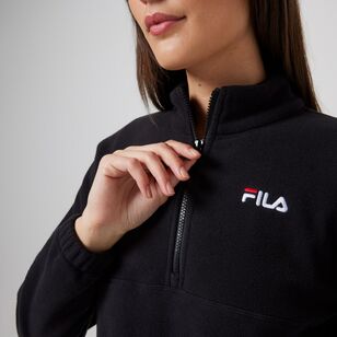 FILA Women's Polar Fleece 1/4 Zip Top Black