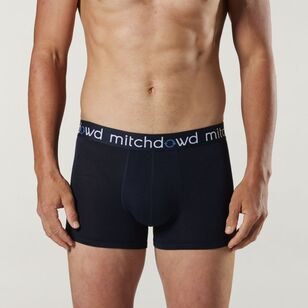 Mitch Dowd Men's Bamboo Mid Fit Trunk 3 Pack Blue & Red