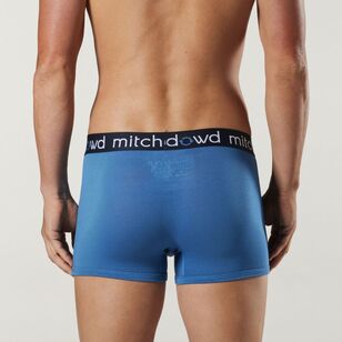 Mitch Dowd Men's Bamboo Mid Fit Trunk 3 Pack Blue & Red