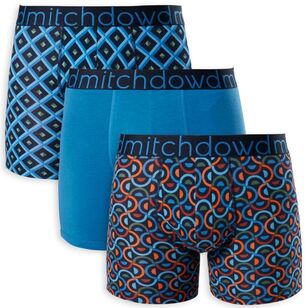 Mitch Dowd Men's Vintage Geo Room To Move Trunk 3 Pack Blue Print