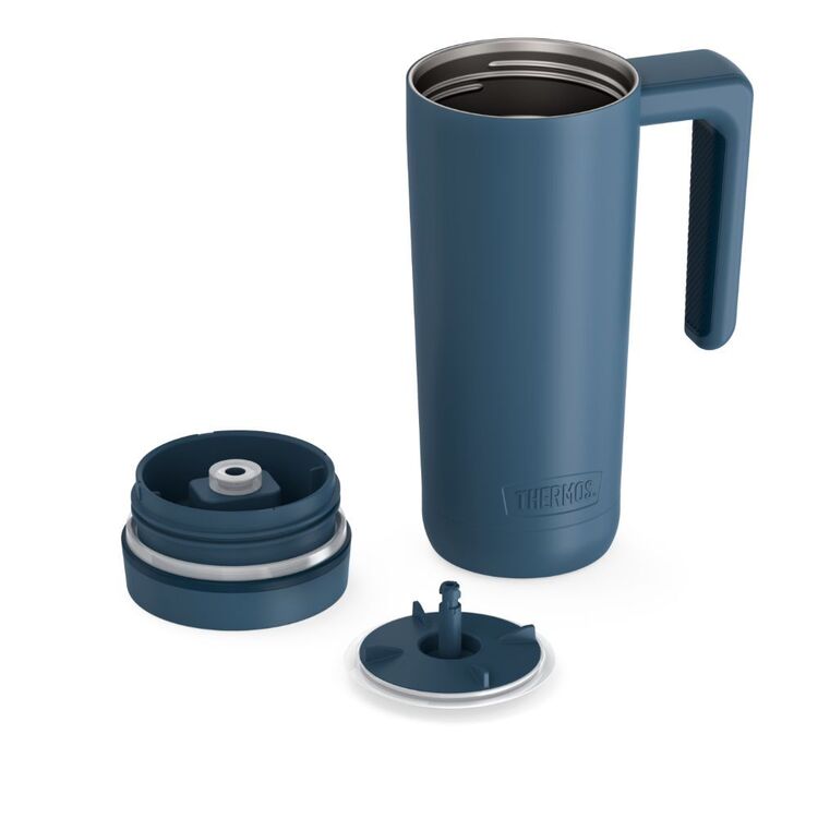Thermoserv 12 Oz Foam Insulated Travel Coffee Mug - Blue Double Wall Thermos