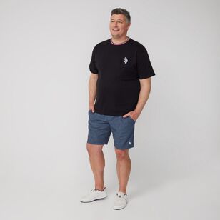 U.S. Polo Assn. Men's Big Coloured Logo Short Sleeve Tee Black