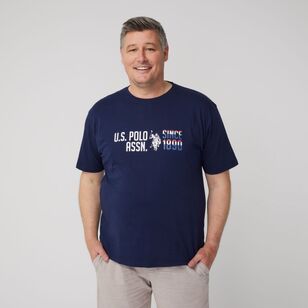U.S. Polo Assn. Men's Big Chest Logo Brand T Shirt Navy