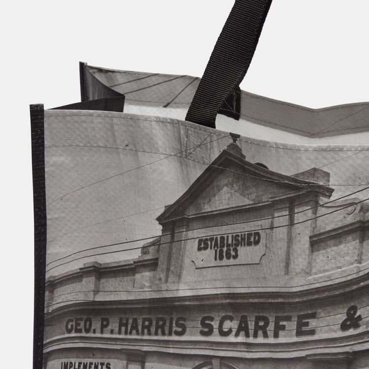 Harris Scarfe Black Heritage Medium Tote Shopping Bag