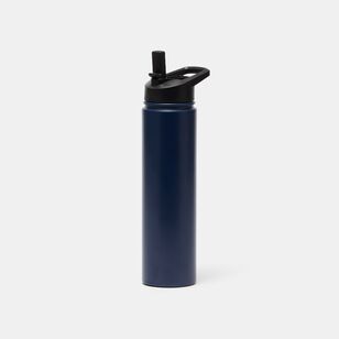 Smith + Nobel 750 ml Stainless Steel Drink Bottle with Straw Blue