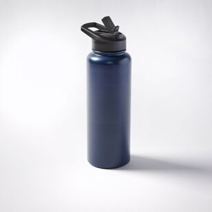 Smith + Nobel 1.2L Stainless Steel Drink Bottle with Straw Blue