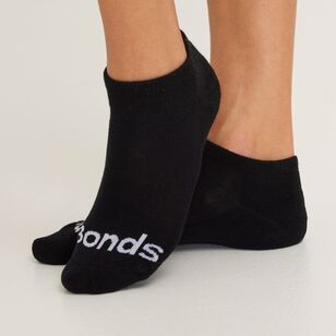 Bonds Women's Cushioned Low Cut 3-Pack Sock Black