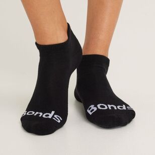 Bonds Women's Cushioned Low Cut 3-Pack Sock Black