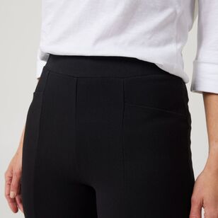 Khoko Collection Women's Classic Ponte Pant Black