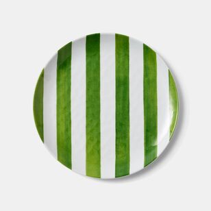 Smith + Nobel Striped Melamine Salad Plate Green
