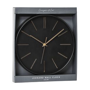 Cooper & Co Leonard Wall Clock 30 cm Black 30 cm