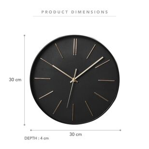 Cooper & Co Leonard Wall Clock 30 cm Black 30 cm
