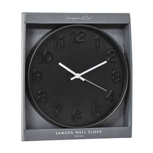 Cooper & Co Samson 30 cm Black Wall Clock Black 30 cm