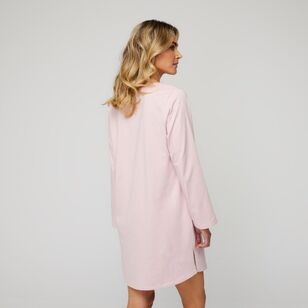 Sash & Rose Women's Cotton Long Sleeve Nightie Pink Pink