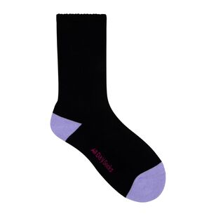 Underworks Women's Heel & Toe Cushion Crew Sock 2 Pack Assorted