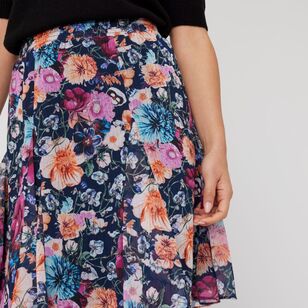 Leona Edmiston Ruby Women's Mini Gored Skirt Multicoloured Print