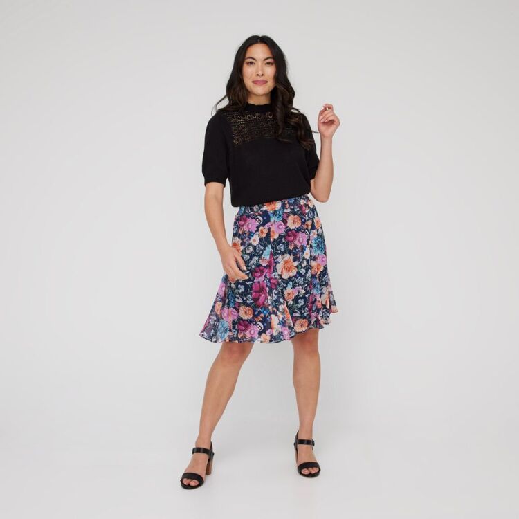 Leona Edmiston Ruby Women's Mini Gored Skirt Multicoloured Print