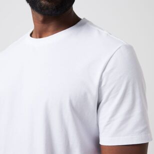 JC Lanyon Men's Moreton Crew Neck Cotton Short Sleeve Shirt White