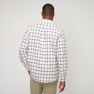 JC Lanyon Men's Birkdale Brushed Check Shirt White & Chalk