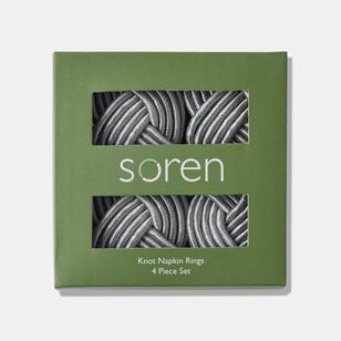 Soren Cord Napkin Ring 4 Pack White