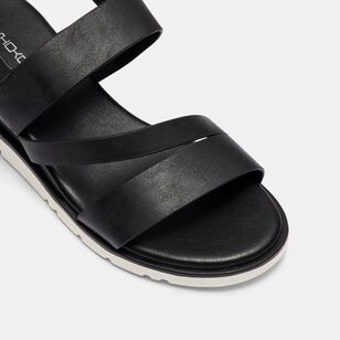 Khoko Women's Reece Double Strap Sandal Black