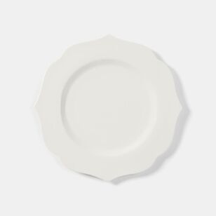 Chyka Home 28 cm Hydrangea Dinner Plate White
