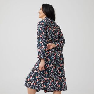 Sash & Rose Women's Woven Viscose Gown Floral Print