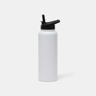 Smith + Nobel 1.2L Stainless Steel Drink Bottle with Straw White