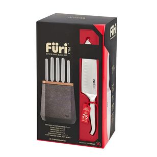 Furi Stone 6-Piece Knife Block Set Flint